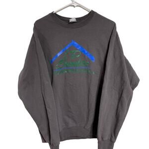 LD Sanders Construction Gray Cozy Oversized Crewneck Sweatshirt Size L